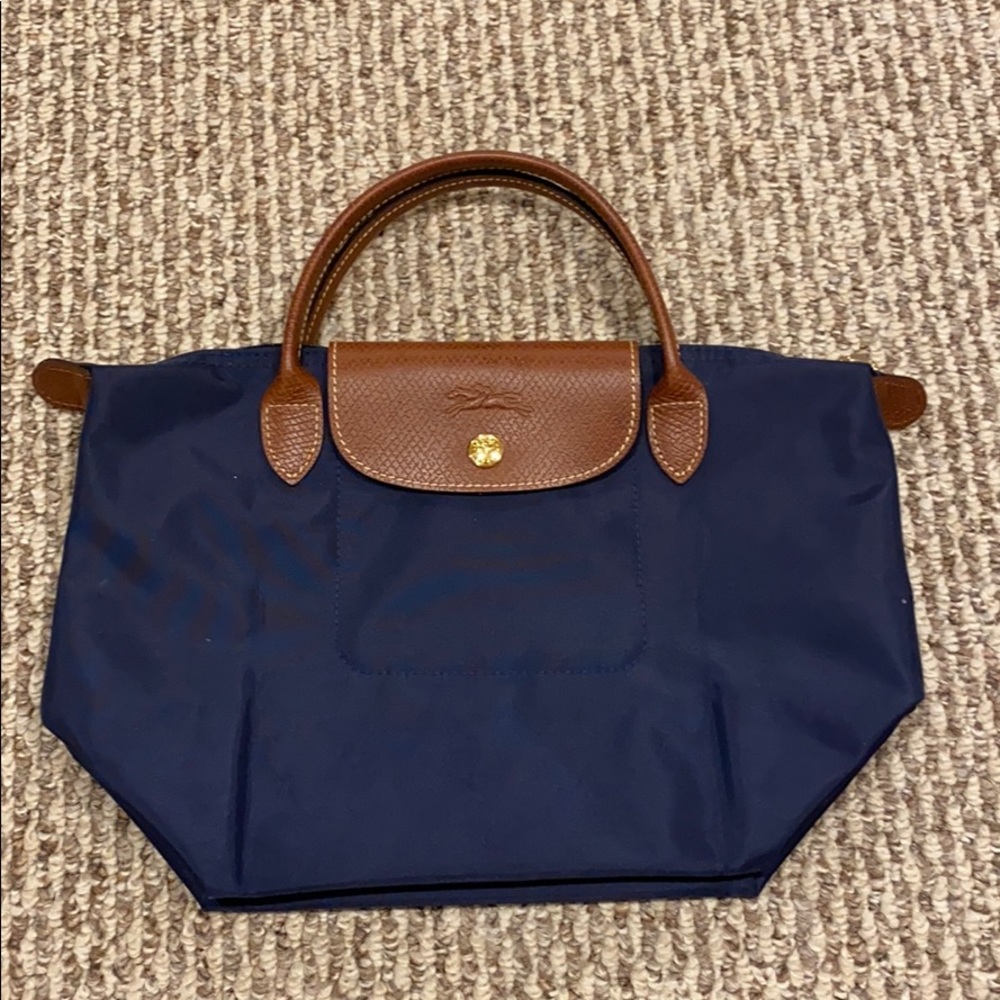 Longchamp Le Piliage Small Tote Bag Navy